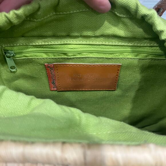 Vintage Bacamunda Bohemian Rattan Feather & Straw Tote Bag Made In Italy - Picture 5 of 10